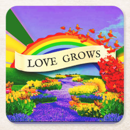 OVER DE REGENBOOG KARTONNEN ONDERZETTERS