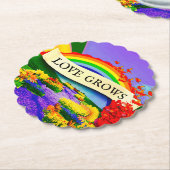 OVER DE REGENBOOG KARTONNEN ONDERZETTERS (Gekanteld)