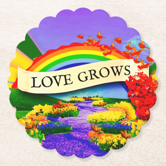 OVER DE REGENBOOG KARTONNEN ONDERZETTERS (Voorkant)