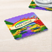 OVER DE REGENBOOG KARTONNEN ONDERZETTERS (Gebogen)