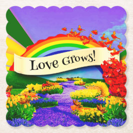 OVER DE REGENBOOG KARTONNEN ONDERZETTERS