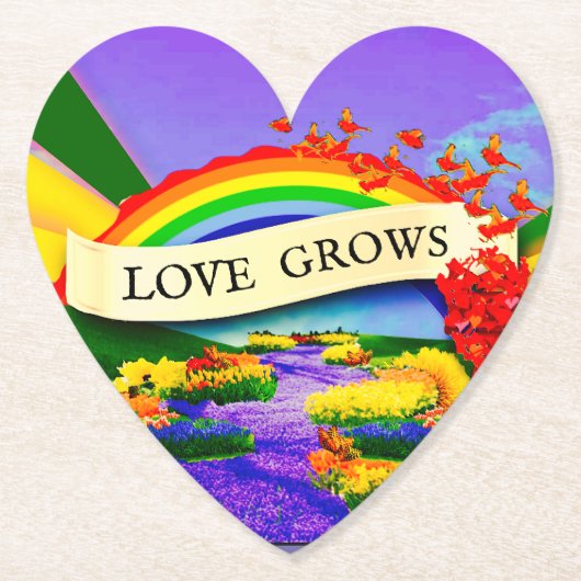 OVER DE REGENBOOG KARTONNEN ONDERZETTERS (Voorkant)