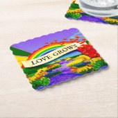 OVER DE REGENBOOG KARTONNEN ONDERZETTERS (Gebogen)