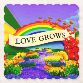 OVER DE REGENBOOG KARTONNEN ONDERZETTERS