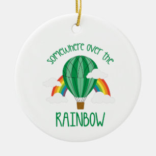 Over de regenboog keramisch ornament