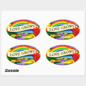 OVER DE REGENBOOG OVALE STICKER (Vel)