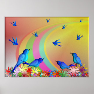 Over de regenboog....Poster Poster