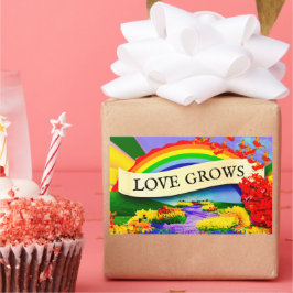 OVER DE REGENBOOG RECHTHOEKIGE STICKER