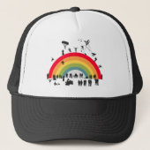 Over de regenboog trucker pet (Voorkant)