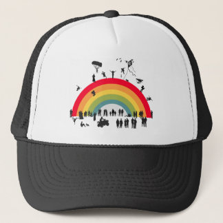 Over de regenboog trucker pet