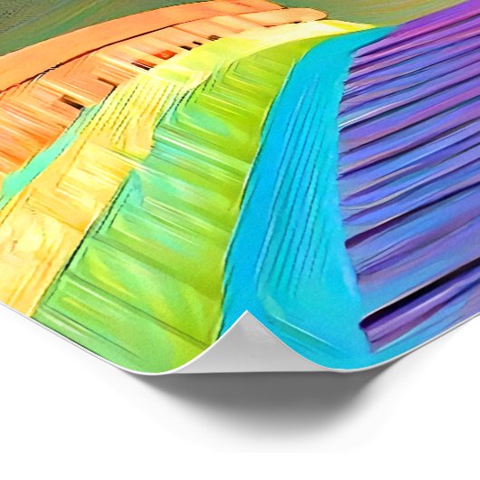 Over de Regenboogbrug - Lisa-Dawn Design EIGEN KUN Poster (Hoek)