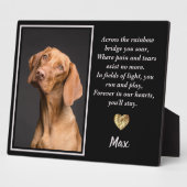 Over de Regenboogbrug Vizsla Dog Fotoplaat (Zijkant)