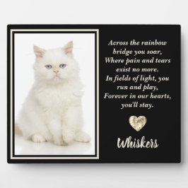 Over de Regenboogbrug White Pet Cat Dog Fotoplaat