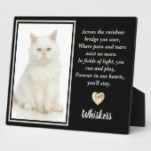Over de Regenboogbrug White Pet Cat Dog Fotoplaat (Zijkant)
