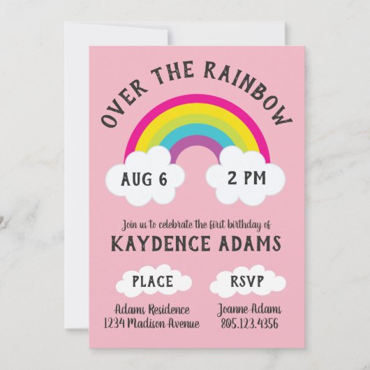 Over de regenboogdag / de douwer kaart (Voorkant)