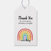 Over de regenboogdag Waterverf Dank u Label Cadeaulabel (Voorkant)