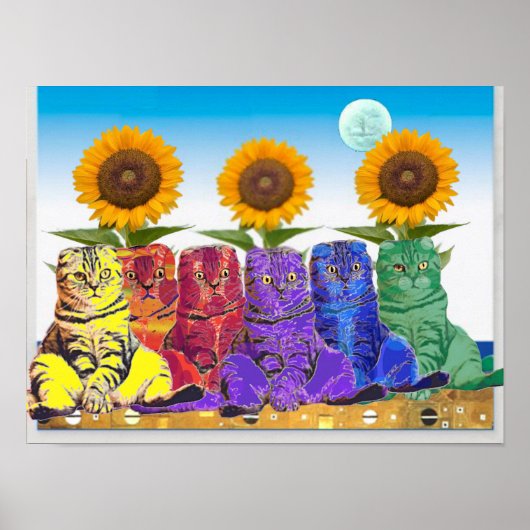 Over de regenboogkat voor Oekraïne Poster (Voorkant)