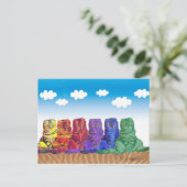 Over de regenboogkatten briefkaart (Staand voorkant)