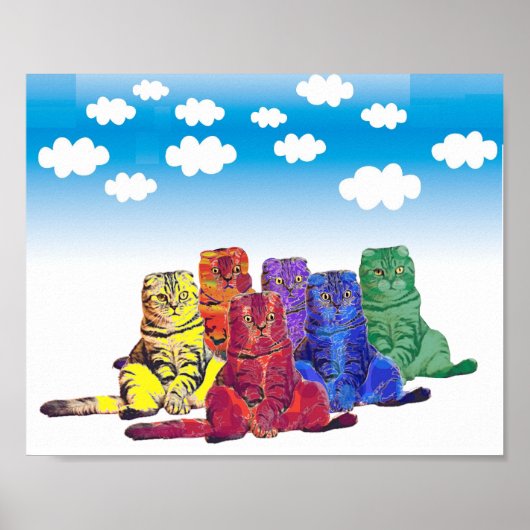 Over de regenboogkatten poster (Voorkant)