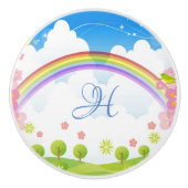 Over de regenboogkeramische deurknop keramische knop (Voorkant)