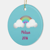 Over de regenboogmeisjes keramisch ornament (Links)