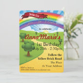 Over de regenbooguitnodigingen kaart (Staand voorkant)