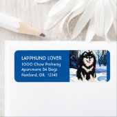 OVER DE RIVER Lapphund Adreslabel Aanpassen Etiket (Insitu)