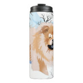 OVER DE RIVER Red Chow thermische tumbler Thermosbeker (Voorkant)