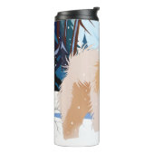 OVER DE RIVER Red Chow thermische tumbler Thermosbeker (Gedraaid links)