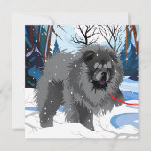 OVER DE RIVER Zwarte Chow mini print kaarten (Voorkant)