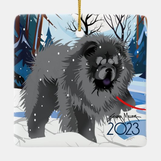 OVER DE RIVIER Black Chow 2023 Ornament (Achterkant)