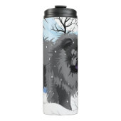 OVER DE RIVIER Black Chow thermische tumbler Thermosbeker (Voorkant)