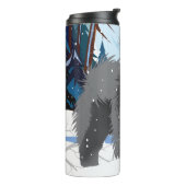 OVER DE RIVIER Black Chow thermische tumbler Thermosbeker (Gedraaid links)