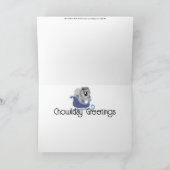 OVER DE RIVIER Blauwe Chow vakantie ansichtkaarten Feestdagen Kaart (Binnen)