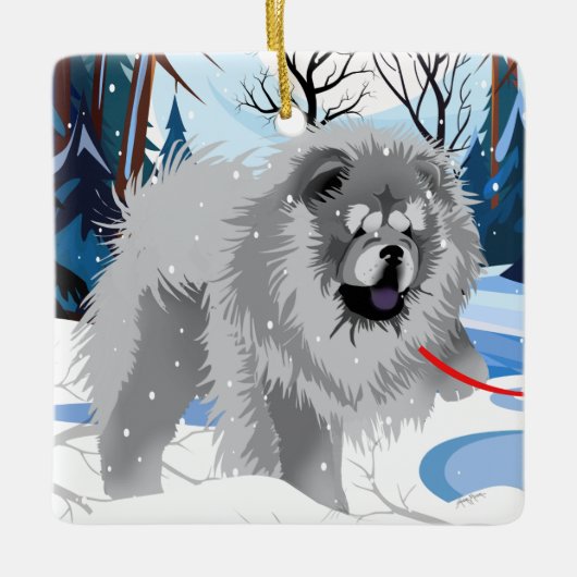 OVER DE RIVIER Blue Chow 2023 Ornament (Voorkant)