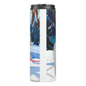 OVER DE RIVIER Blue Chow thermische tumbler Thermosbeker (Achterkant)