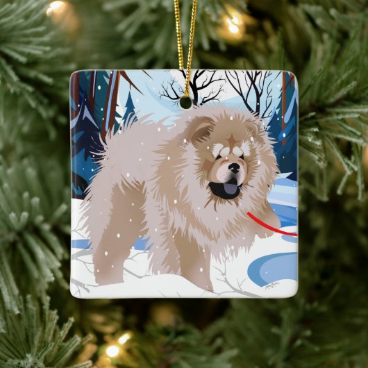 OVER DE RIVIER Cinnamon fawn Chow 2023 Ornament (Boom)