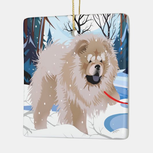 OVER DE RIVIER Cinnamon fawn Chow 2023 Ornament (Links)