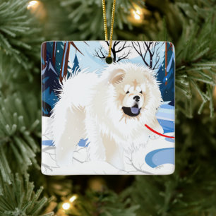 OVER DE RIVIER Cream Chow 2023 Ornament