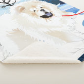 OVER DE RIVIER Cream Chow Sherpa deken (3/4)