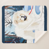 OVER DE RIVIER Cream Chow Sherpa deken (Voorkant (horizontaal))