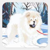 OVER DE RIVIER Cream Chow stickers 2 maten (Voorkant)