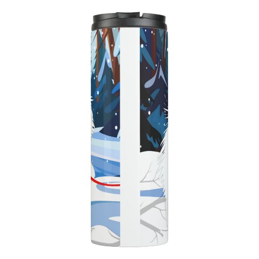 OVER DE RIVIER Cream Chow thermische tumbler Thermosbeker (Achterkant)