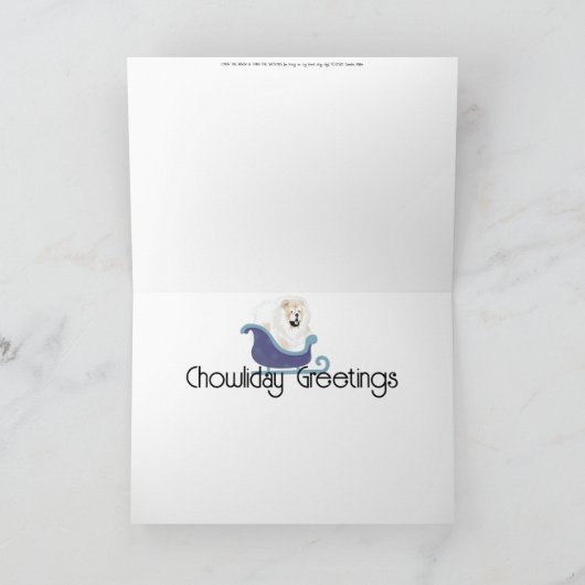 OVER DE RIVIER Cream Chow vakantie kunst kaarten (Binnen)