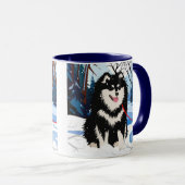 OVER DE RIVIER DE Finse Lapphund 11 oz mok (Voorkant rechts)