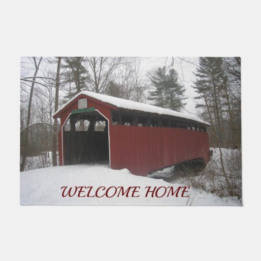 "Over de rivier en door de Bossen" Deurmat (Voorkant)