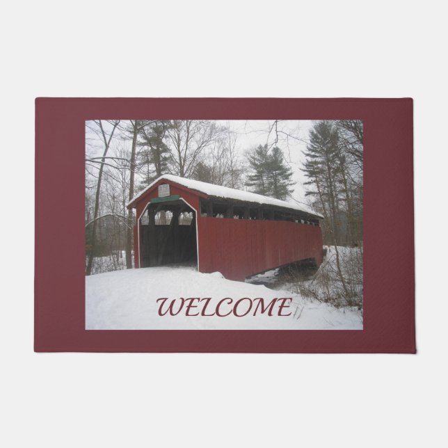 "Over de rivier en door de Bossen" Deurmat (Voorkant)