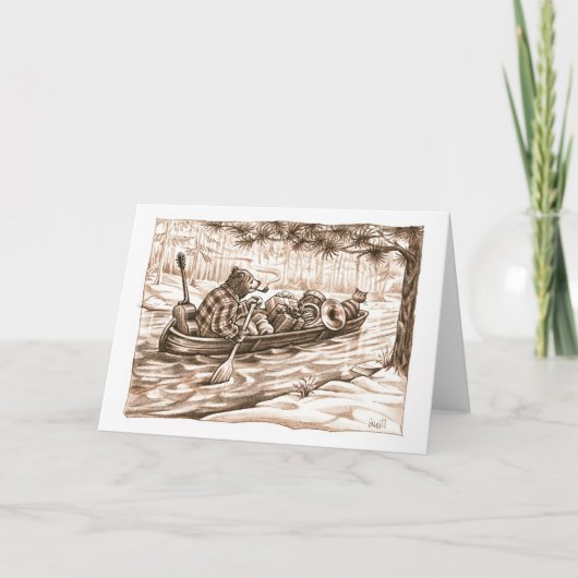 Over de rivier en door de Bossen Gerry ONeill Feestdagen Kaart (Voorkant)