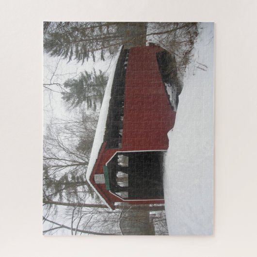 "Over de rivier en door de Bossen" Legpuzzel (Verticaal)