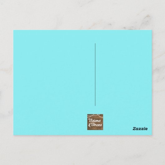 Over de rivier en door de Thanksgiving van hout Briefkaart (Achterkant)